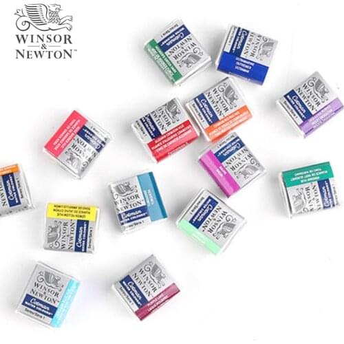Winsor & Newton Cotman Solid Watercolor Paints Half Block Bright Delicate High Transparency Smooth Watercolor Painting Pigments