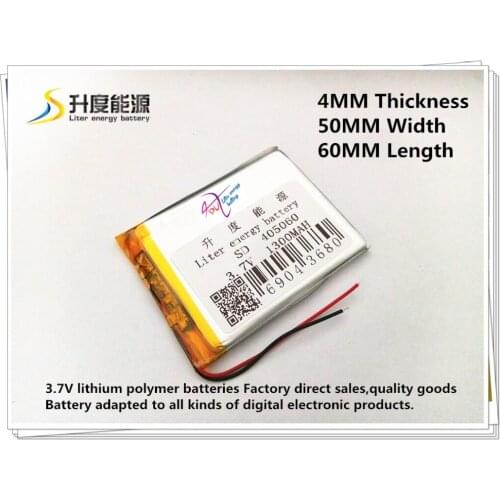 SD405060 3.7V 1300mAh rechargeable Li-polymer battery 405060
