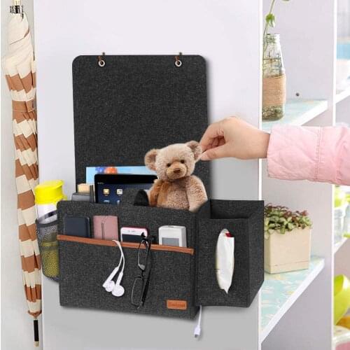 Hanging Storage Bag Multi-Pocket Foldale Organizer Tissue Holder for Mobile Phone Charger Container Bedroom College Dorm Bedside