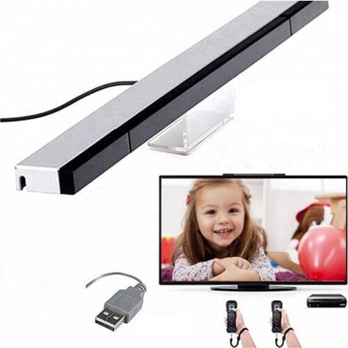 For Wii Video Game Sensor Bar Wired Receivers Infrared USB Ray Sensor Signal Bar Will Plug For Nitendo Remote IR Replacemen A4Z1