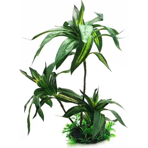 3D Lifelike Artificial Water Weeds Grass Fish Reptile Tank Fake Plants Decor