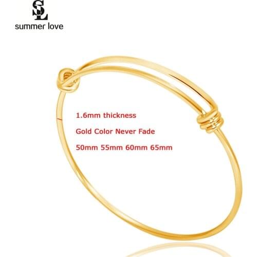 316L Stainless Steel Adjustable Wire Cuff Bracelet Making DIY Jewelry Cuff Bracelet Expandable Wrist Bangle Wholesale