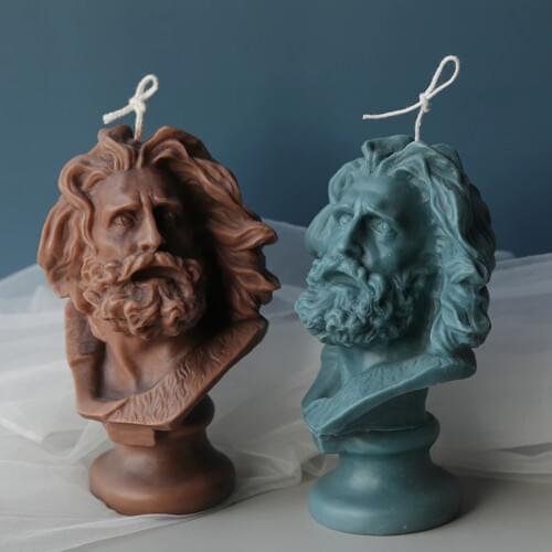 Marseille'head Silicone Mold DIY Plaster Silicone Mould For home Decoration Silicone Candle Molds Bee wax candle mold