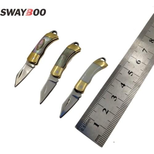 Swayboo Natural Shell Handle Stainless steel Mini Portable Pocket Knife Gift Unpacking EDC Folding Knife