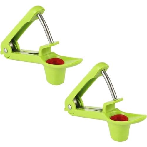2 Pcs Cherry Pitter or Stoner, Olive Pitter Remover, Cherry Core or Seed Remover Fruits Gadgets Tools(Green)
