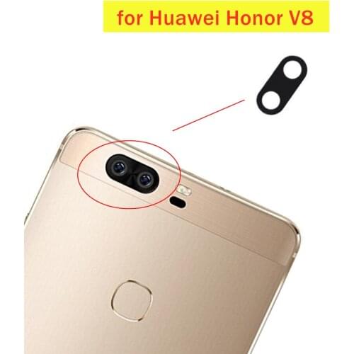 2pcs/lot for Huawei Honor V8 Back Camera Glass Lens Main Rear Camera Lens with Glue Repair Spare Parts