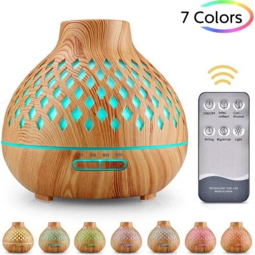 400ml Electric Aromatherapy Diffuser LED Light For Wood Grain Humidifier Air Freshener Fragrance Diffuser Home Mini Mist Maker