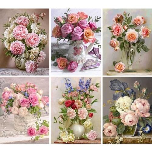 5D DIY Diamond Painting Exquisite Flowers Handmade Art Exquisite Home Decoration Ornaments and Painting Gifts Can Be Customized