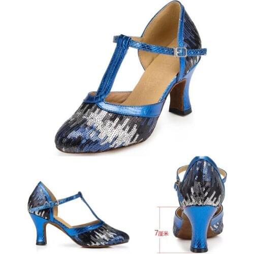Glitter Dance Jazz Shoes Latin Dance Shoes For Women Salsa Latin Shoes Girls Ballroom Latin Shoes Rhinestone Tango Party Shoes
