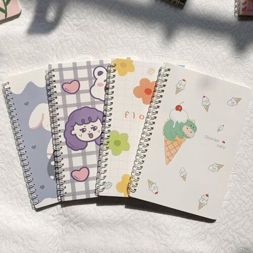 A5 Coil Notebook Cute Super Thick Notebook Girl Heart Student Middle and High School Notebook