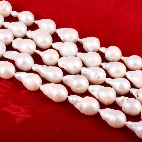 Natural Baroque Pearl Water Drop Beads White Pearl Beads for DIY Jewelry Making Necklace Bracelet Earings Size 15x20mm