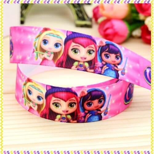 DHK 7/8'' 5yards charmer printed grosgrain ribbon headwear hair bow diy party decoration OEM Wholesale 22mm C885
