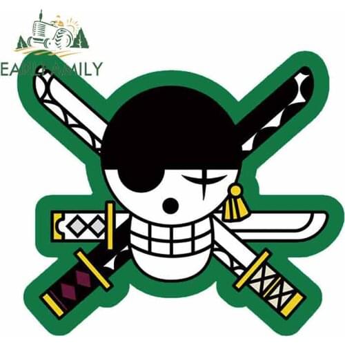 EARLFAMILY 13cm x 11.9cm for One Piece Zoro Car Stickers and Decals Anime Personality Vinyl Trunk JDM Motorcycle Laptop Decor