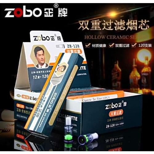 ZOBO cigarette holder filter, genuine double filtration disposable cigarette holder filter, smoking set and cigarette purifier