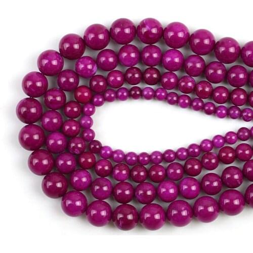 Purple Sugilite Jades Natural Stone Round Loose Spacer Beads 15''6/8/10mm For Jewelry Making DIY Charms Bracelet Accessories