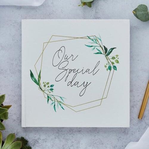 Greenery Wedding Guest Book Alternatives,Personalized Photo Guestbook,White Wedding Guestbook Album,Custom Guestbook with Names