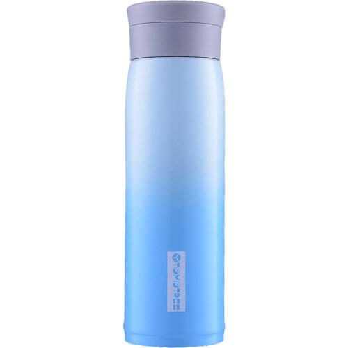 Gradient Vacuum Stainless Steel Thermos Water Cup High Capacity Creative Gift Insulated Mug 12-24 Hours Vacuum Flasks