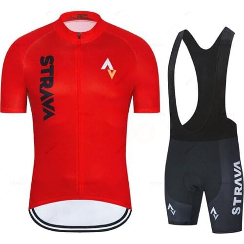 2022 Strava Ropa Ciclismo New Jersey Bib Shorts Set Mountain Bike Set Bike Tights Triathlon Cycling Clothing Mens Bike Uniform