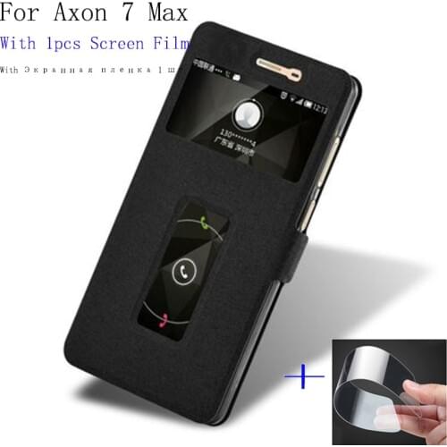 Smart View window leather case For ZTE Axon 7 Max cover shell for Axon7 Max phone cases For ZTE Axon 7Max flip case back cover