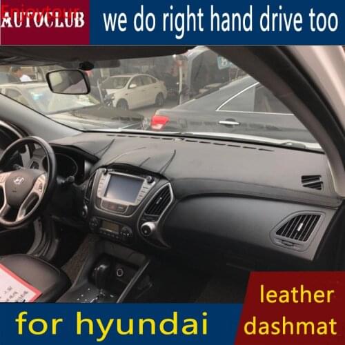 For Hyundai I10 I30 Elantra Veloster Veracruz Grand Starex H1 Leather Dashmat Dashboard Cover Car Pad Dash Mat SunShade Carpet