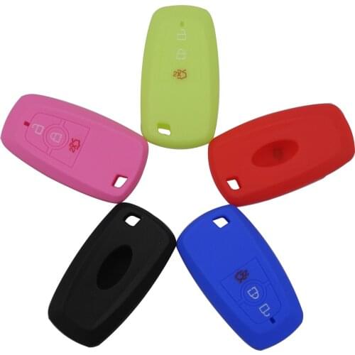 Kutery 3 Buttons Rubber Silicone Colorful Smart Remote Car Key Cover Case For Ford Mondeo Protection Replacement