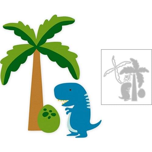 2020 New Summer Coconut Tree and Animal Dinosaur Eggs Metal Cutting Dies For Making Greeting Card Paper Scrapbooking No Stamps