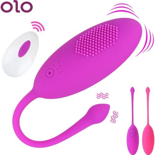 OLO Vagina Vibrator Jumping Egg Remote Control G-Spot Massage Clitoris Stimulator Kegel Ball Vibrating Egg for Women Sex Shop
