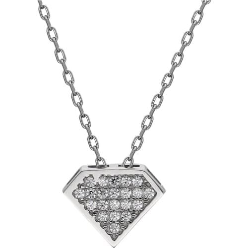 Certified Swarovski Cubic Zirconia Diamond Model 925 Silver Necklace