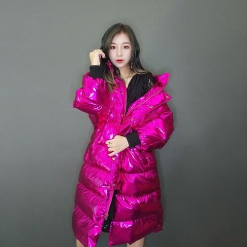 2020 Winter Clothes New Thick Bright Face Long Parkas Jacket Female Korean Loose Hooded Down Cotton Coat Women Overcoats M811