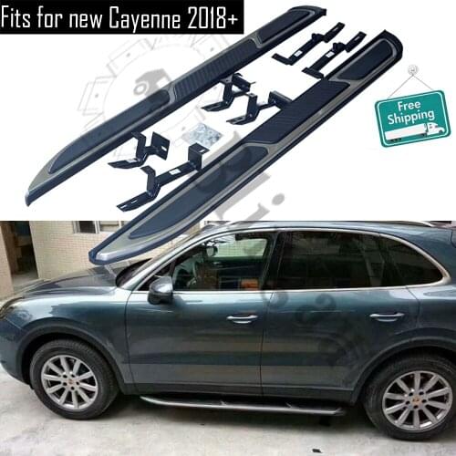FIts for P orsche Cayenne 2018 2019 2020 2Pcs left right running board side steps nerf bar car pedal side stairs