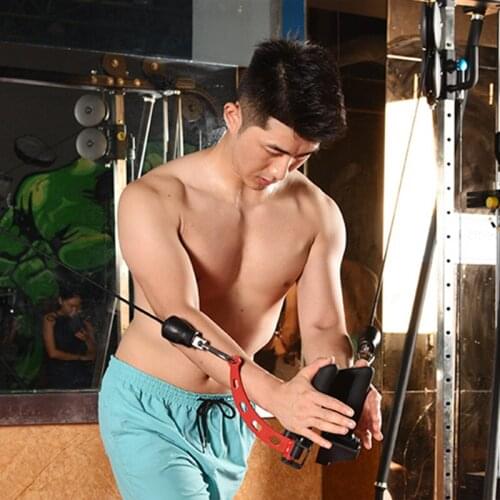 Fitness Chest Expander Handle Pully Cable Machine Attachments Biceps Triceps Blaster Hand Gripper Body Building Gym Pull Bar