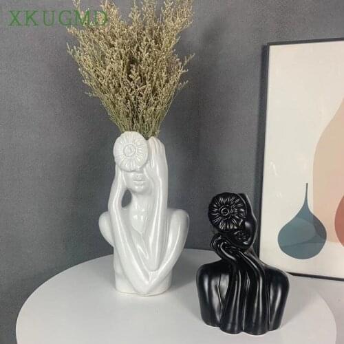 Nordic Creative Characters Abstract Ceramics Vases Home Decor Living Room Bedroom Furnishings Handmade Crafts Vase Sculpture