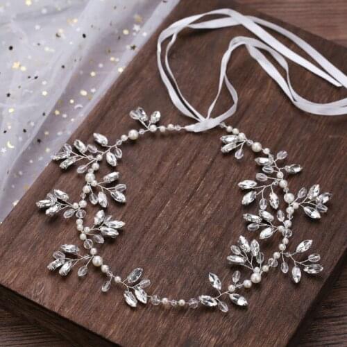 Bride Handmade Wedding Hairbands Jewlry Hair Accessoires Rhinestone Twig Style Crystal Bridal Women Headwear Ornament