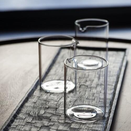 Heat-resistant glass straight cup fair cup uniform cup male cup high borosilicate tea set