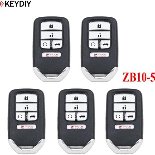 5PCS,KEYDIY Universal Smart Key ZB10-3 ZB10-4 ZB10-5 for KD-X2 Car Key Remote Replacement Fit More than 2000 Models