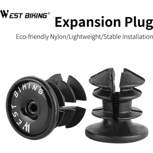 WEST BIKING 1 Pair Bicycle Grips Anti-slip Firm Handlebar Caps MTB Handle Bar Ends Plugs Lightweight Stoppers Bike Accessories