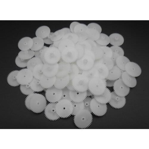 100Pcs 0.5 Modulus 0.5M Double Gear Reduction Bilayer Gears 38 Teeth 8 Teeth Aperture 2MM 2.05mm 2B Loose Fitting 38T 8T 38082B