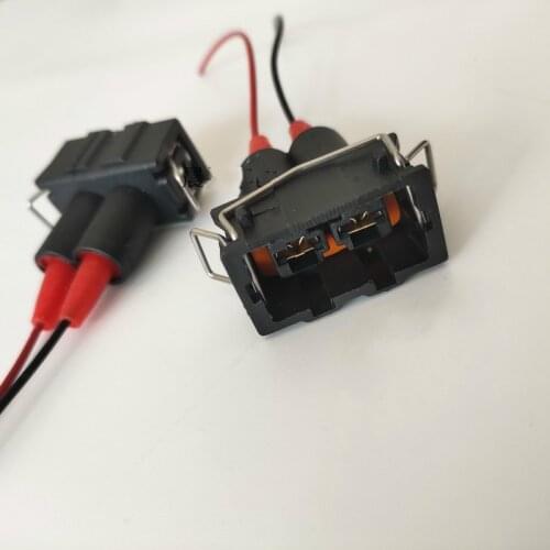 2Pin Car horn plug square plug connector with wire for Volkswagen old Bora golf 4 Pasat B5 For Audi A6