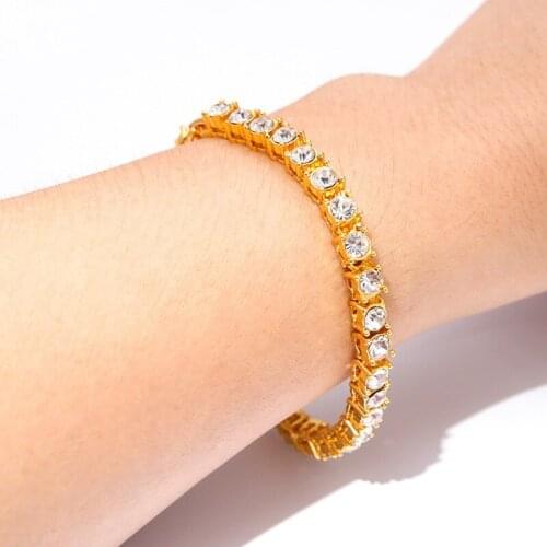 2021 2021European and American accessories popular hiphop hip hop Cuban bracelet bracelet fashion trendy mens jewelry