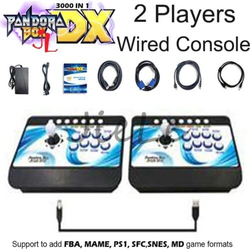 2021 Pandora Box DX 3000 In 1 Plastic Console 1-3 Players Arcade Stick Controller Plug and Play With TV Can Save Game 3d Tekken