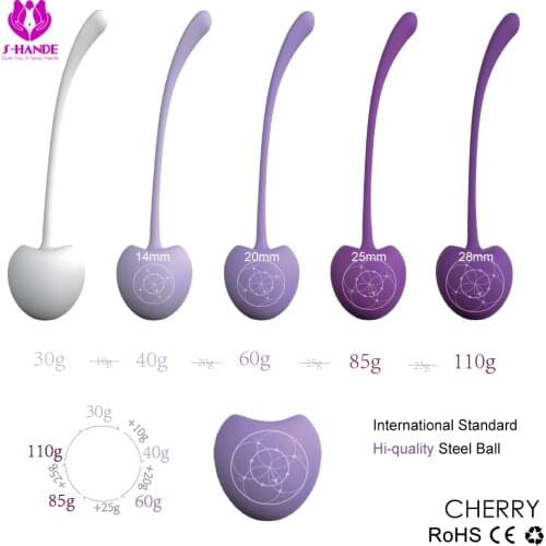 5pcs/set Smart Kegel Balls Vaginal Tighting Exercise Kit Cherry Bolas Chinas Vaginal Ben Wa Balls Vibrators Sex Toys For Woman