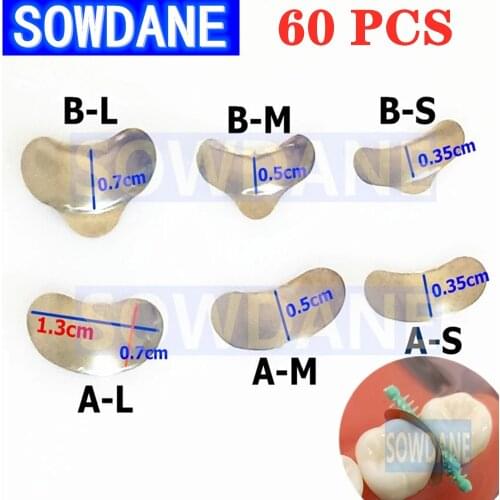 60 Pcs Dental Sectional Contoured Matrices Matrix S/M/L Matrix Bands Tofflemire Stuck Matric Dental lab material