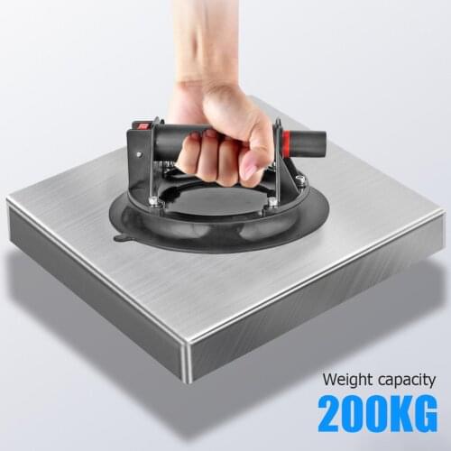8 Inch Air Pump Vacuum Suction Cups Powerful Heavy-Duty Hand Pump Sucker Large Slab Ceramic Tile Industrial Grade Bearing 200KGS