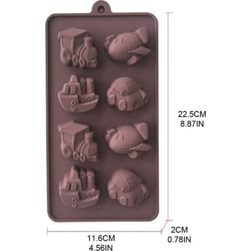 94PF DIY Handmade Silicone Fondant Mold Exquisite Transportation Chocolate Sugar Craft Paste Mold DIY Candle Resin Crafts