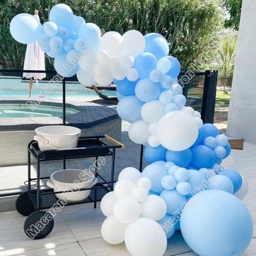 95pcs Macaron Blue Wedding Birthday Party Arch Supplies Background DIY Baby Shower Welcome Decoration Event Balloon Garland Kits