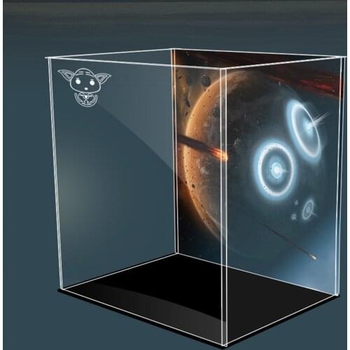 Building Block Acrylic Display Box For 75318 Blocks Accessories (No Block Kit) - Black Bottom Pattern