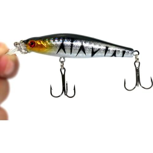 Bimmor Bionic Fishing Minnow Lure 8cm 8.5g 3D Eyes Floating Wobbler Plastic Hard Bait 6# Hooks Pesca Carp Crankbait Tackle 1PCS