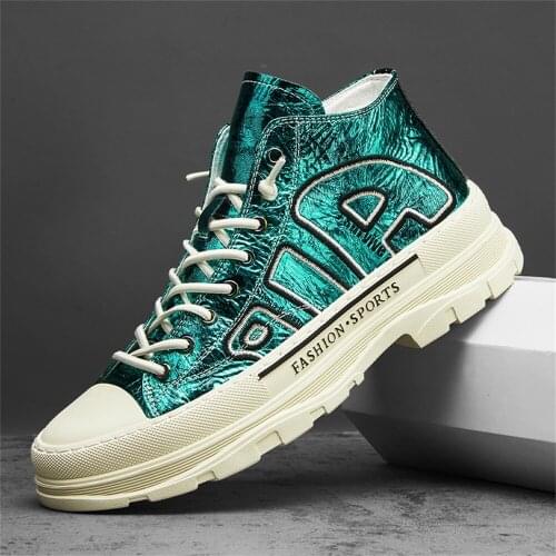 New style high-top shoes for autumn and winter, mens thick-soled high-top mid-state short boots, fashionable casual mens shoes