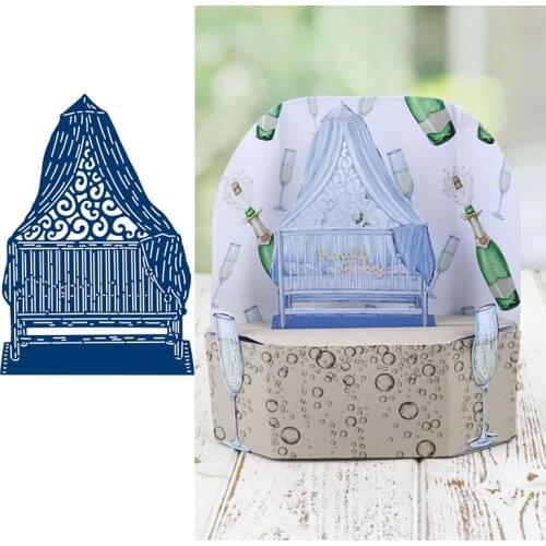Baby Bed 2021 New Arrivals Cutting Dies Decoration Metal Die Cutters for Scrapbooking Craft New DIY Album Template Decor Model