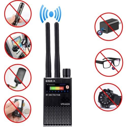 Dual Antenna RF Signal Anti Spy Camera Detector Eavesdropping Pinhole Audio Bug GPS GSM Device Finder